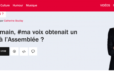 France Inter :  Et si demain, #ma voix obtenait un #siège à l’Assemblée ?